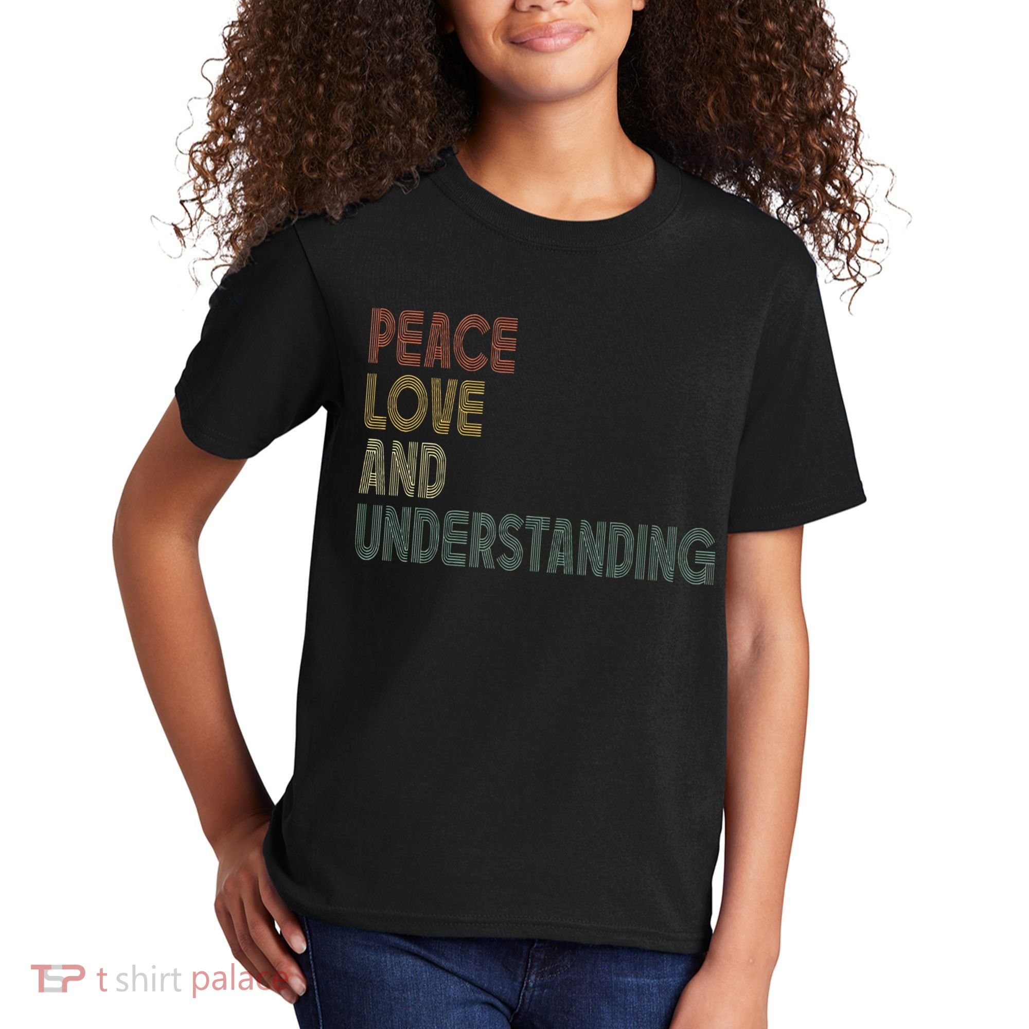 Peace Love And Understanding Inspirational Kids T-Shirt