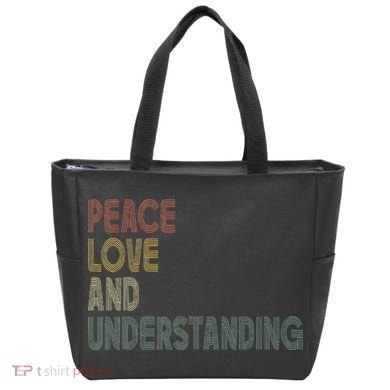 Peace Love And Understanding Inspirational Tote Bag