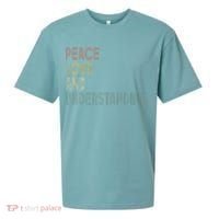 Peace Love And Understanding Inspirational Sueded Cloud Jersey T-Shirt thumb 0