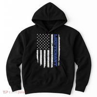 Police Lieutenant American Flag Usa Thin Blue Hoodie thumb 0