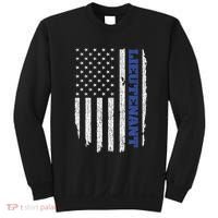 Police Lieutenant American Flag Usa Thin Blue Sweatshirt thumb 0