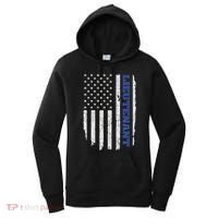 Police Lieutenant American Flag Usa Thin Blue Women's Hoodie thumb 0