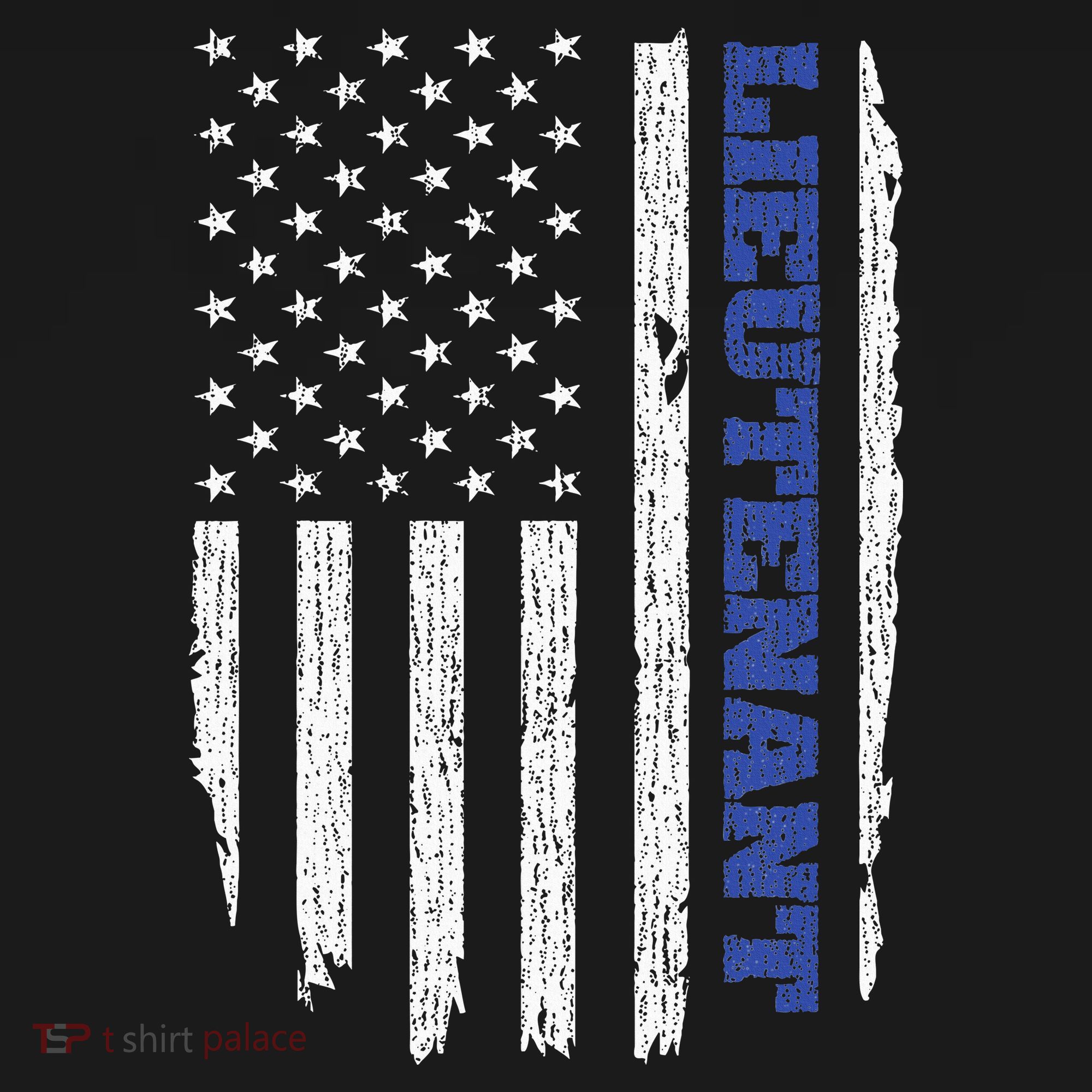 Police Lieutenant American Flag Usa Thin Blue Mousepad