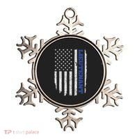 Police Lieutenant American Flag Usa Thin Blue Ornament thumb 0