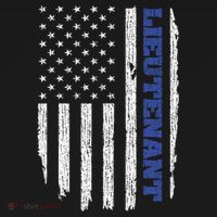 Police Lieutenant American Flag Usa Thin Blue Ornament thumb 1