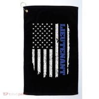 Police Lieutenant American Flag Usa Thin Blue Golf Towel thumb 0