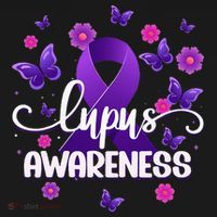 Purple Lupus Awareness Ribbon Purple Butterflies Lupus T-Shirt thumb 7