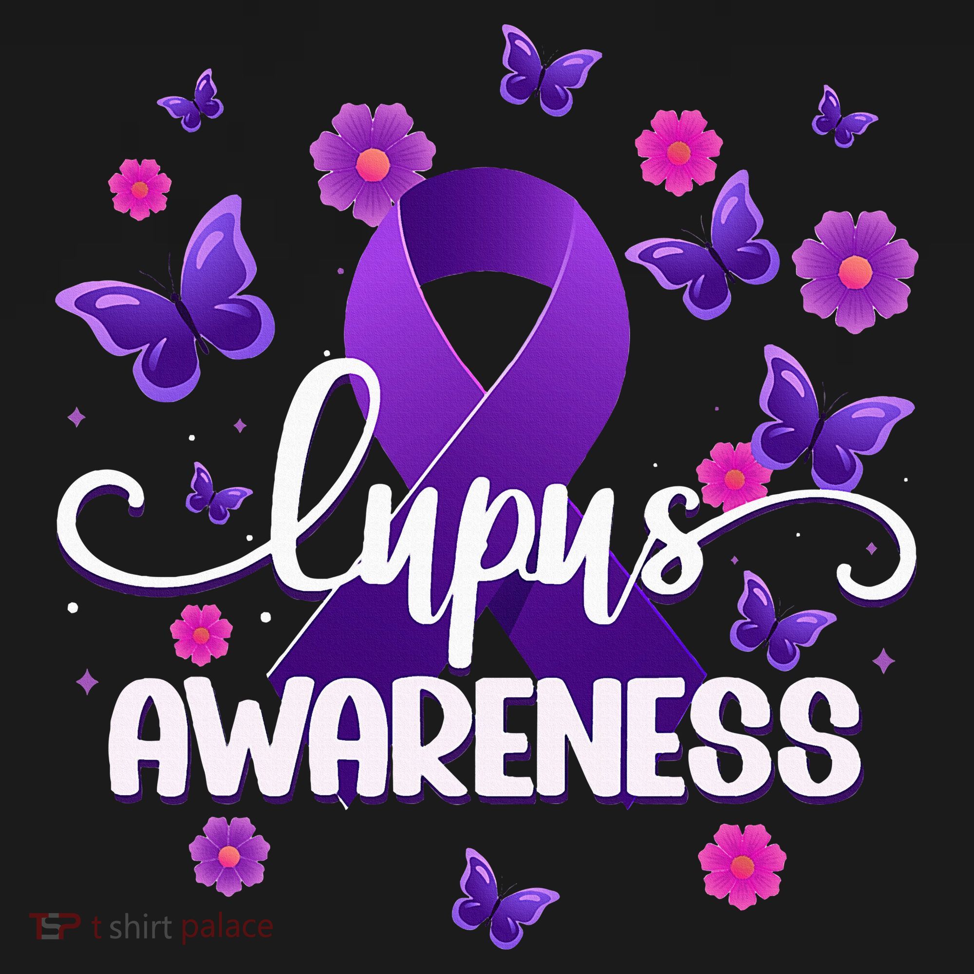 Purple Lupus Awareness Ribbon Purple Butterflies Lupus Women's Hoodie