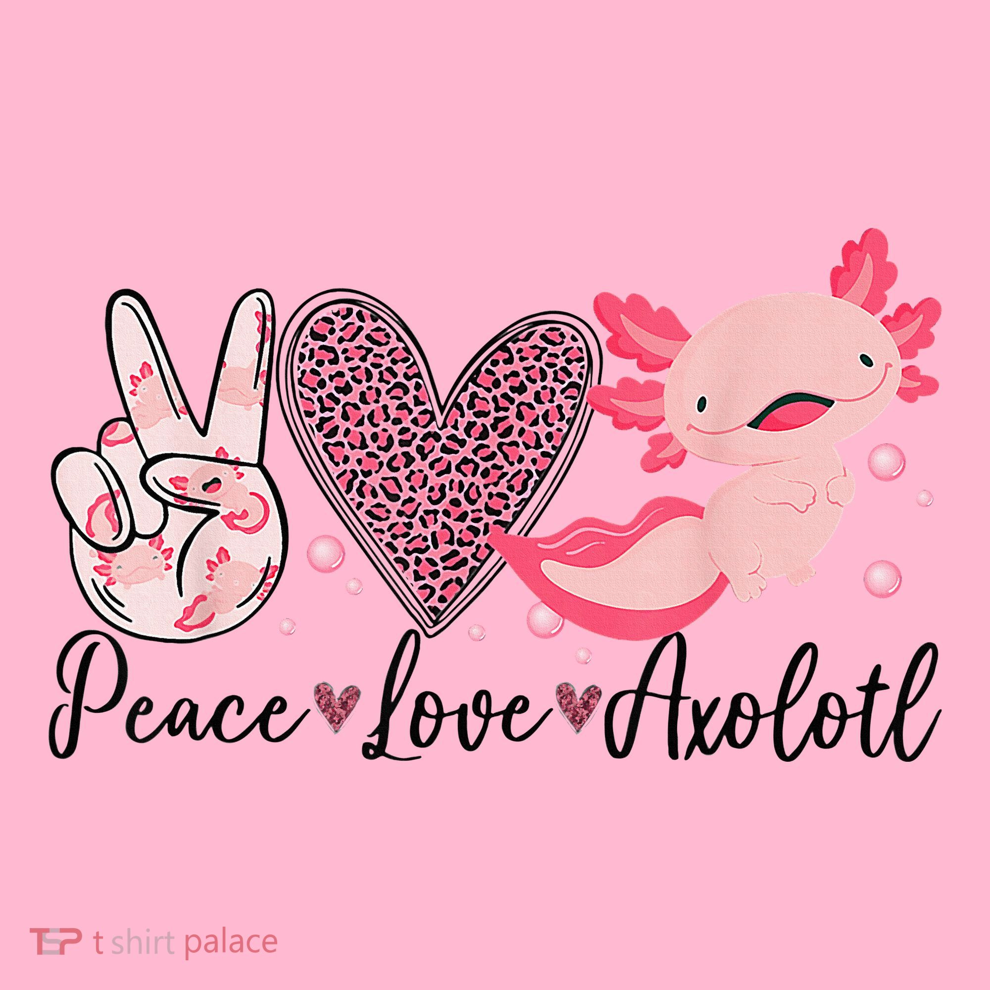 Peace Love Axolotl Heart Leopard Gift Nager Coaster