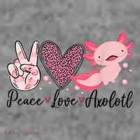 Peace Love Axolotl Heart Leopard Gift Nager Toddler Hoodie thumb 2