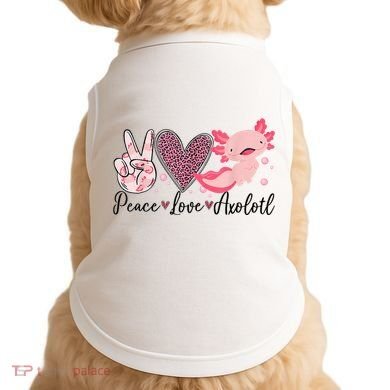 Peace Love Axolotl Heart Leopard Gift Nager Doggie Tank
