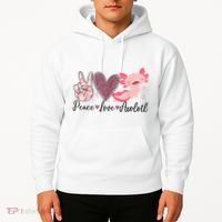Peace Love Axolotl Heart Leopard Gift Nager Hoodie thumb 2
