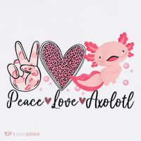 Peace Love Axolotl Heart Leopard Gift Nager Hoodie thumb 7