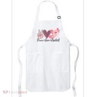 Peace Love Axolotl Heart Leopard Gift Nager Apron thumb 0