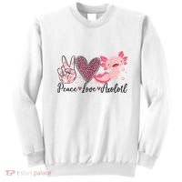 Peace Love Axolotl Heart Leopard Gift Nager Sweatshirt thumb 0