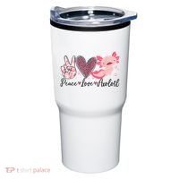 Peace Love Axolotl Heart Leopard Gift Nager Tumbler thumb 0