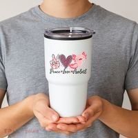 Peace Love Axolotl Heart Leopard Gift Nager Tumbler thumb 2
