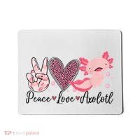 Peace Love Axolotl Heart Leopard Gift Nager Mousepad thumb 0