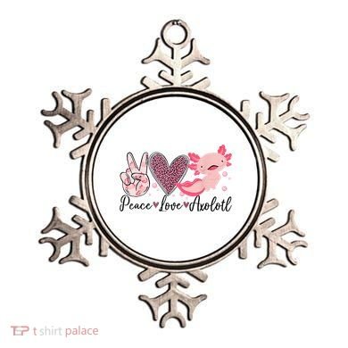Peace Love Axolotl Heart Leopard Gift Nager Ornament