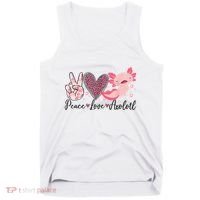 Peace Love Axolotl Heart Leopard Gift Nager Tank Top thumb 0