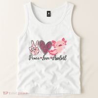 Peace Love Axolotl Heart Leopard Gift Nager Tank Top thumb 2