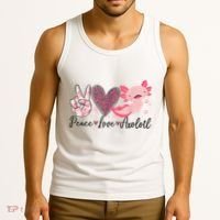 Peace Love Axolotl Heart Leopard Gift Nager Tank Top thumb 3