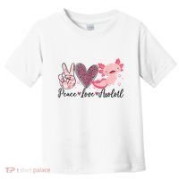 Peace Love Axolotl Heart Leopard Gift Nager Toddler T-Shirt thumb 0