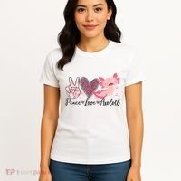 Peace Love Axolotl Heart Leopard Gift Nager Women's T-Shirt thumb 4