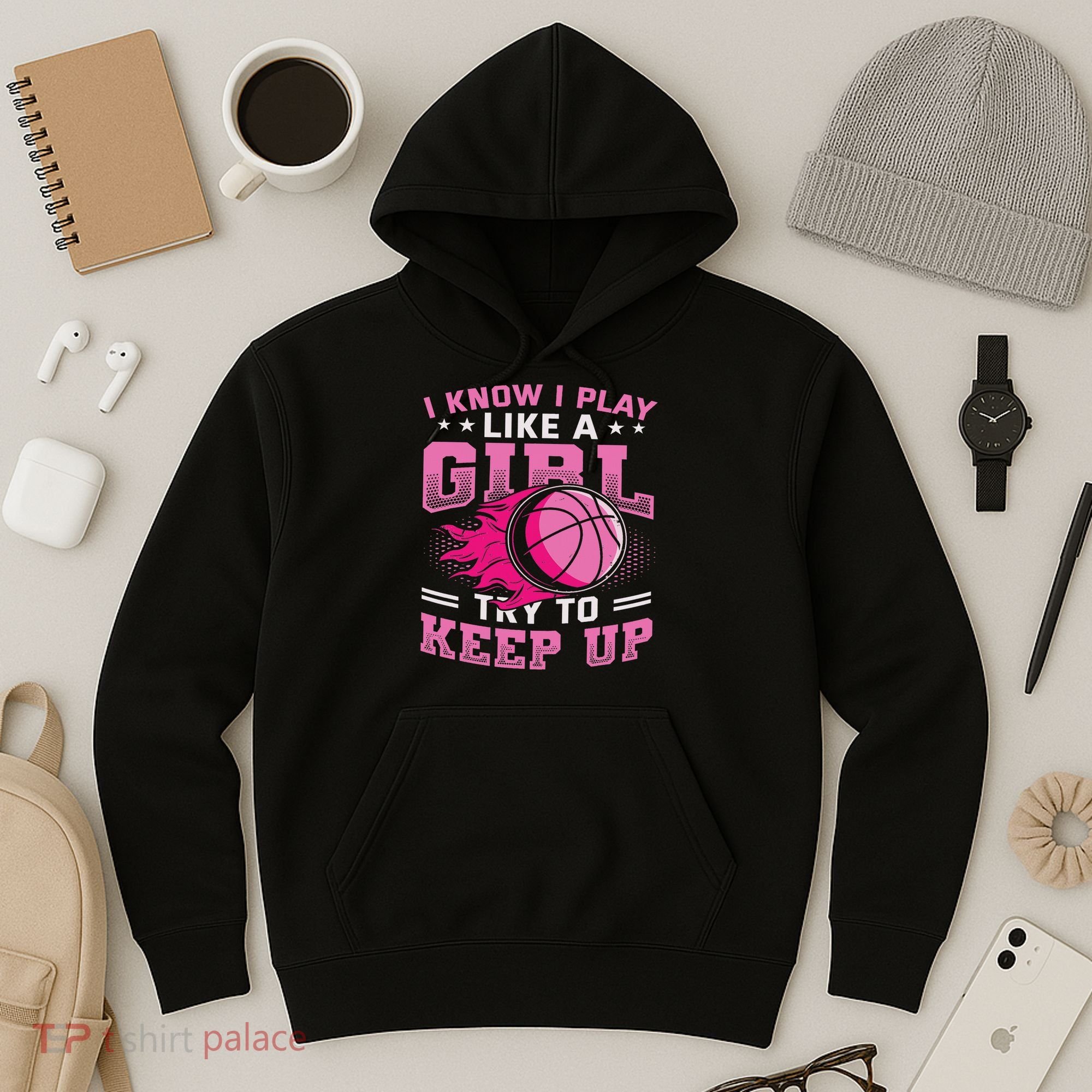 Play Like A Girl Basketball Hoodie