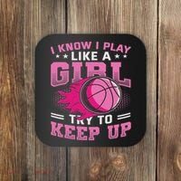 Play Like A Girl Basketball Coaster thumb 0