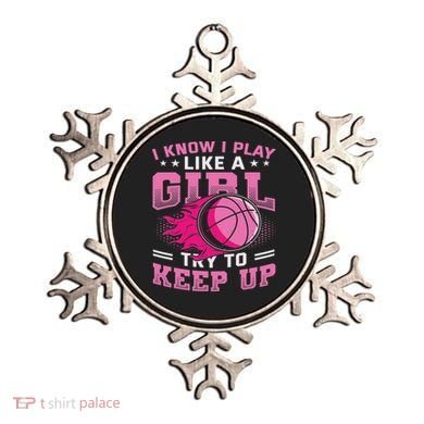 Play Like A Girl Basketball Ornament