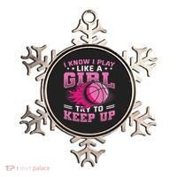 Play Like A Girl Basketball Ornament thumb 0