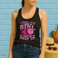 Play Like A Girl Basketball Women's Tank Top thumb 2