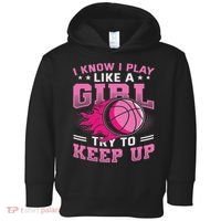 Play Like A Girl Basketball Toddler Hoodie thumb 0
