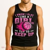 Play Like A Girl Basketball Tank Top thumb 3