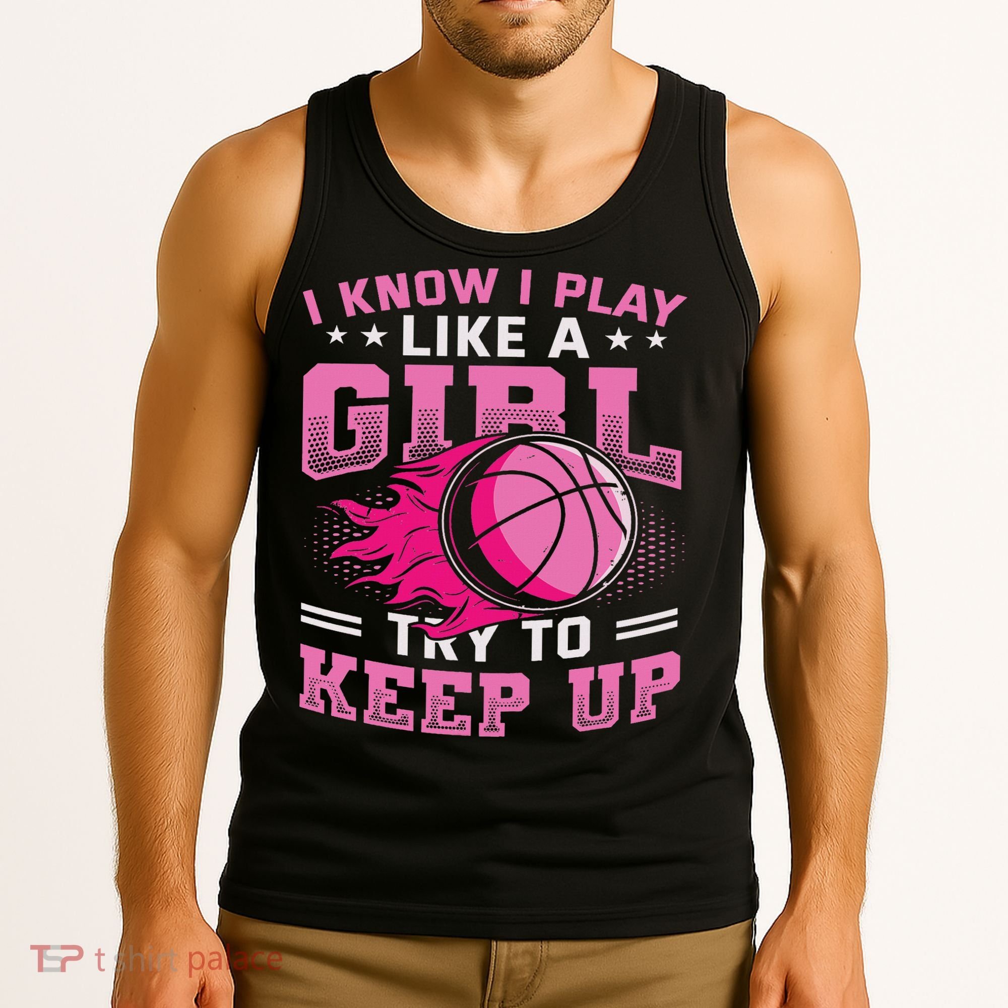 Play Like A Girl Basketball Tank Top