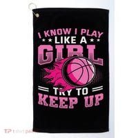 Play Like A Girl Basketball Golf Towel thumb 0