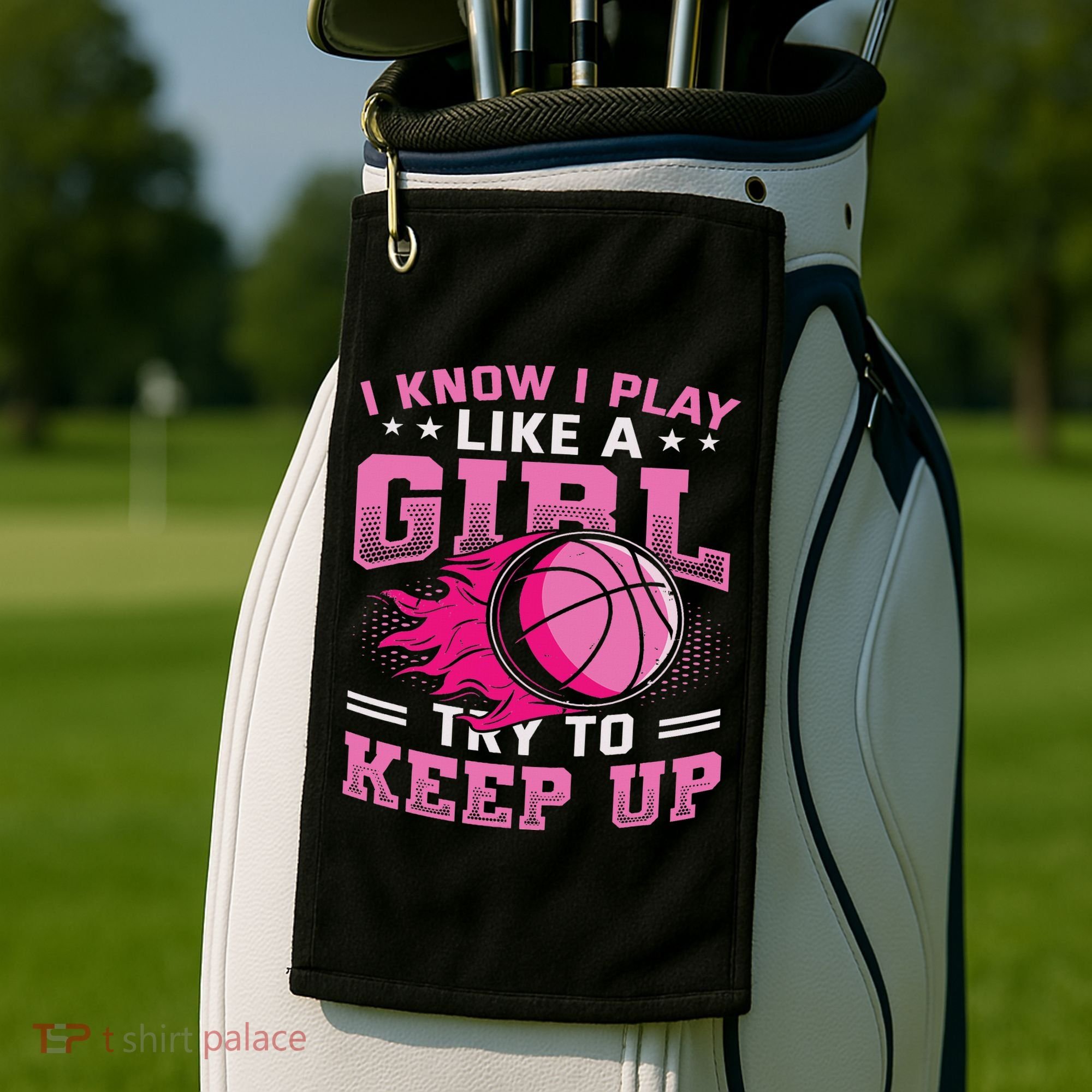 Play Like A Girl Basketball Golf Towel