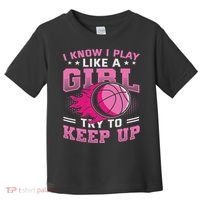 Play Like A Girl Basketball Toddler T-Shirt thumb 0