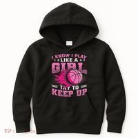 Play Like A Girl Basketball Kids Hoodie thumb 0
