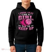 Play Like A Girl Basketball Kids Hoodie thumb 4