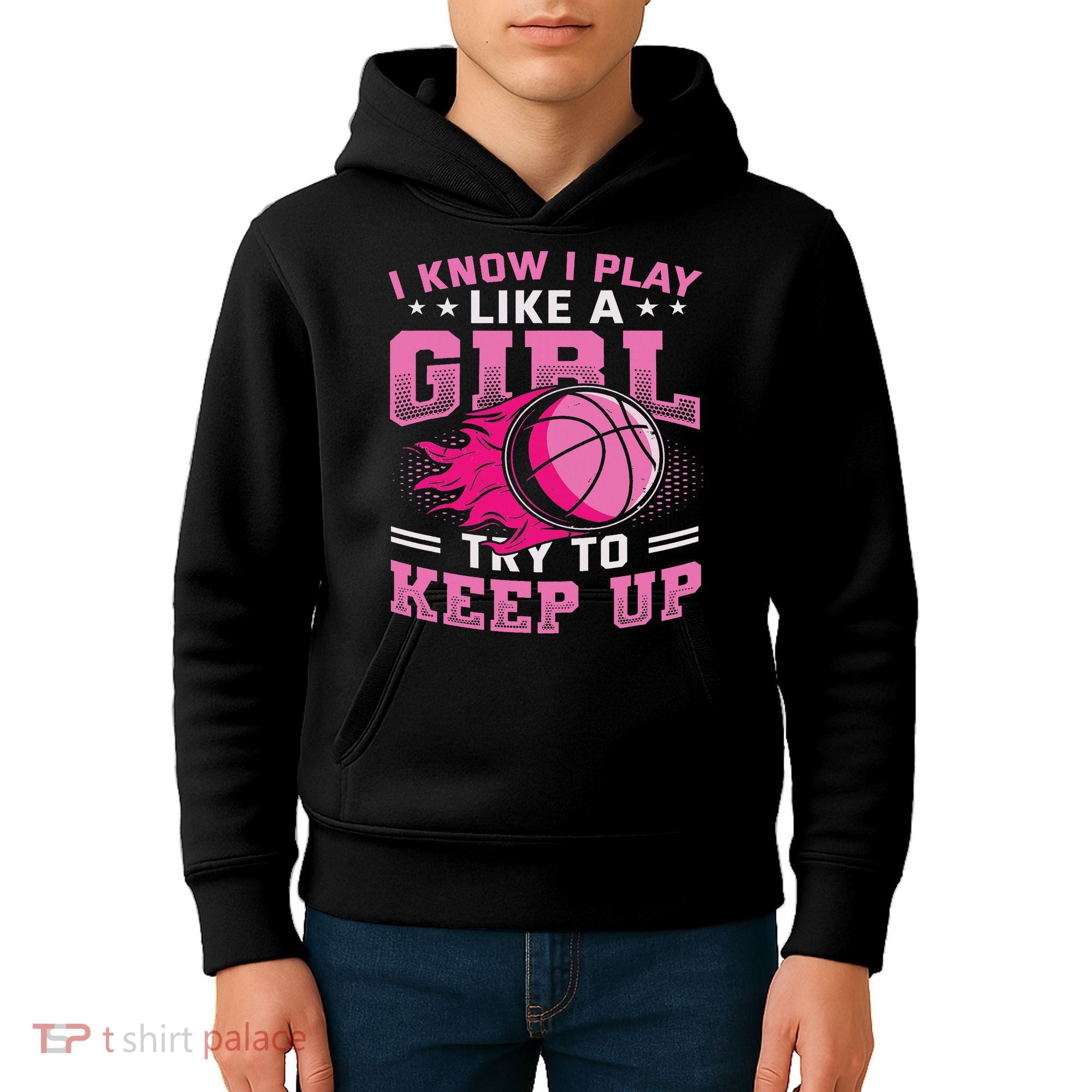 Play Like A Girl Basketball Kids Hoodie