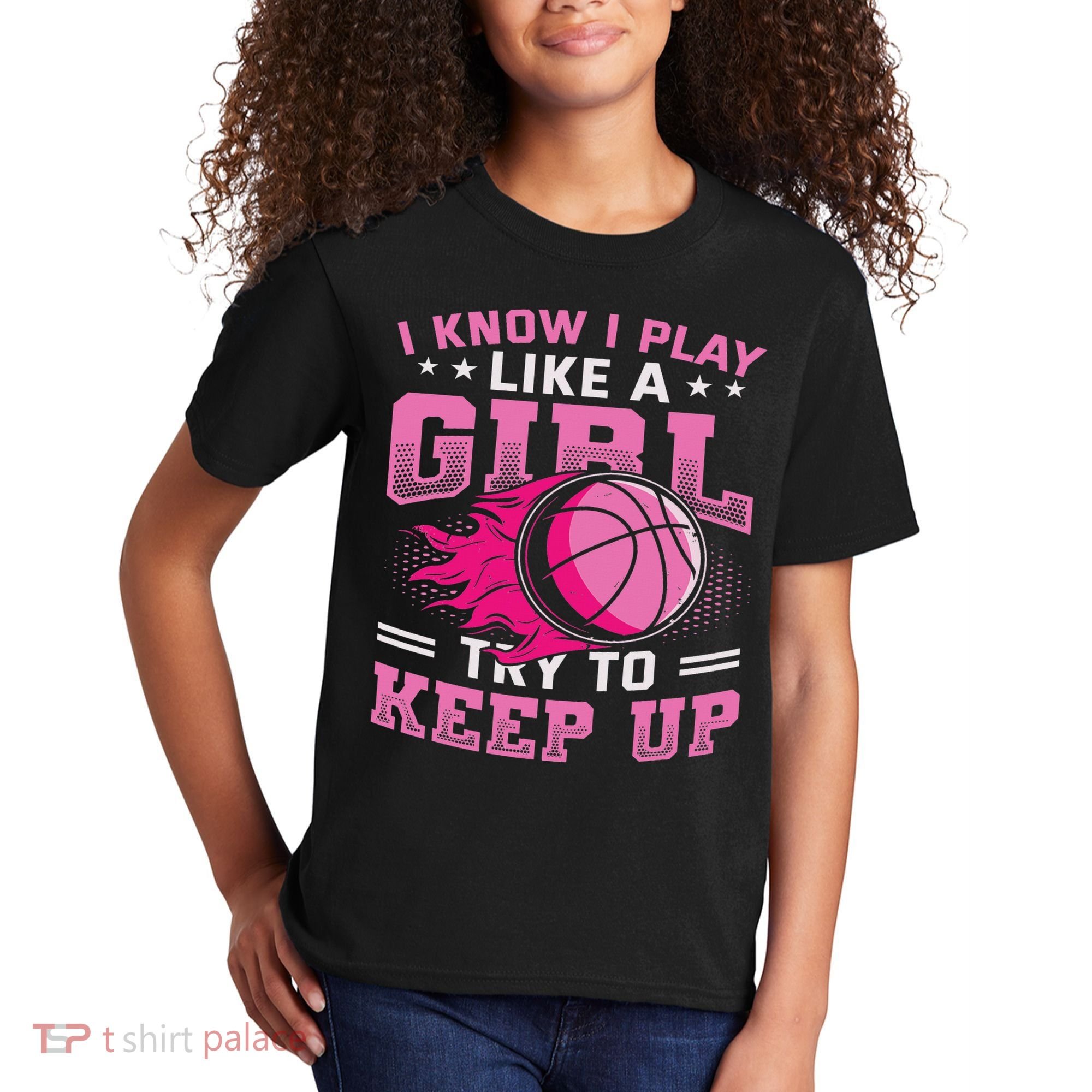Play Like A Girl Basketball Kids T-Shirt
