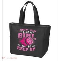 Play Like A Girl Basketball Tote Bag thumb 3
