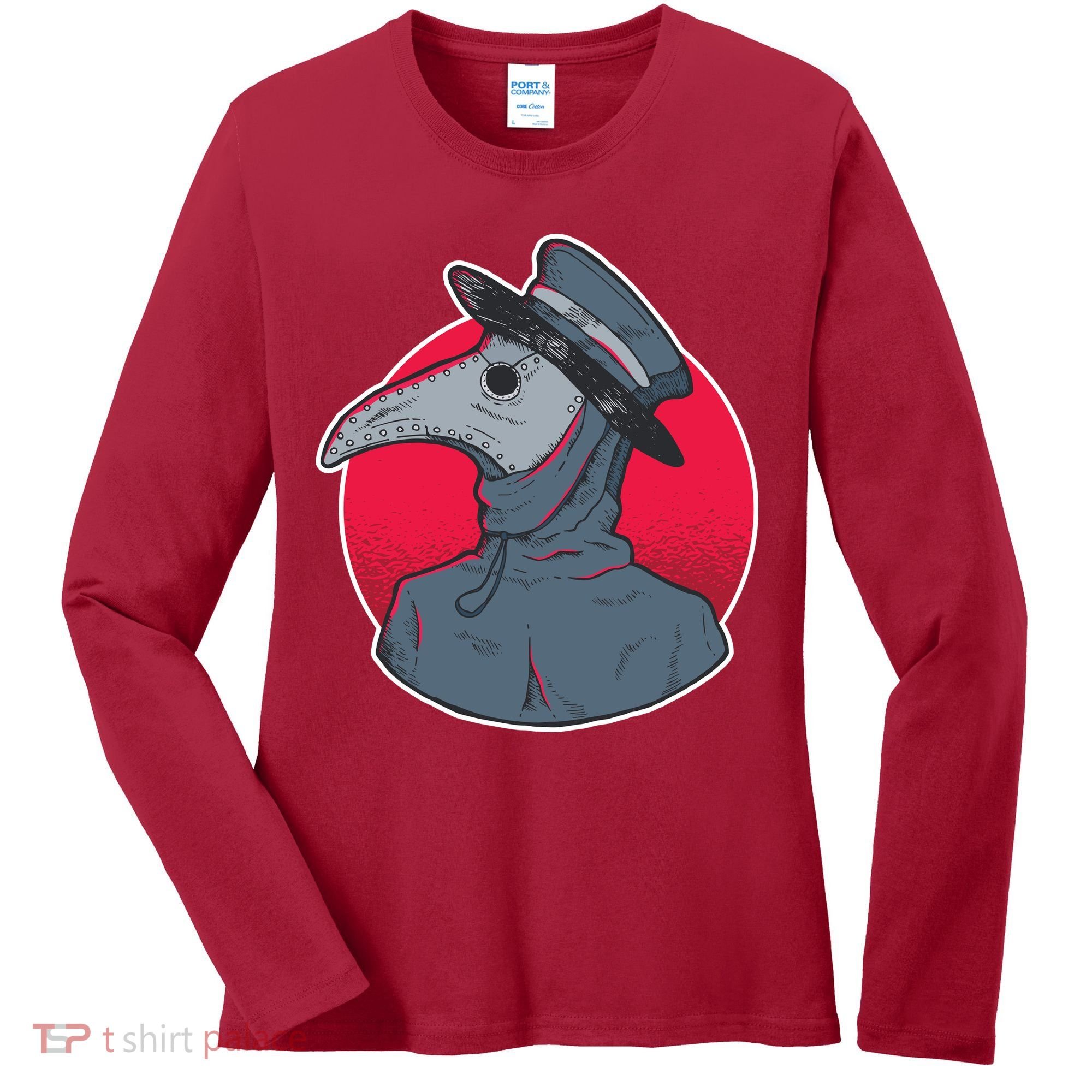 Plague Doctor Mask Women's Long Sleeve Shirt