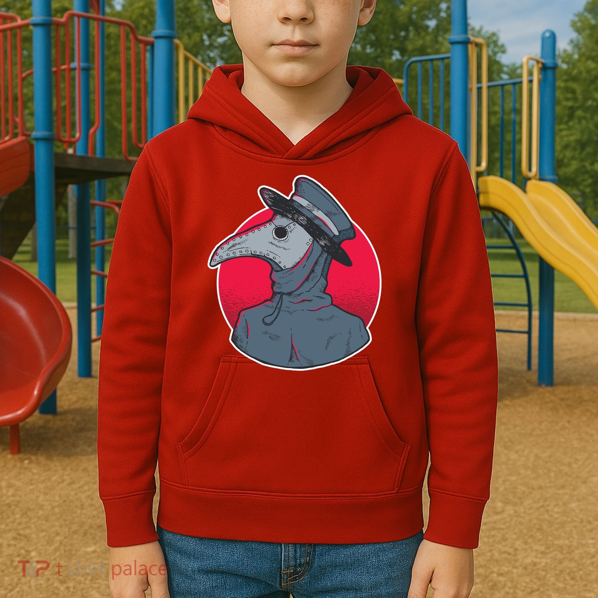 Plague Doctor Mask Kids Hoodie