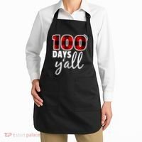 Plaid 100 Days Y'all Funny 100th Day Of School Apron thumb 2