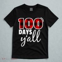 Plaid 100 Days Y'all Funny 100th Day Of School T-Shirt thumb 5