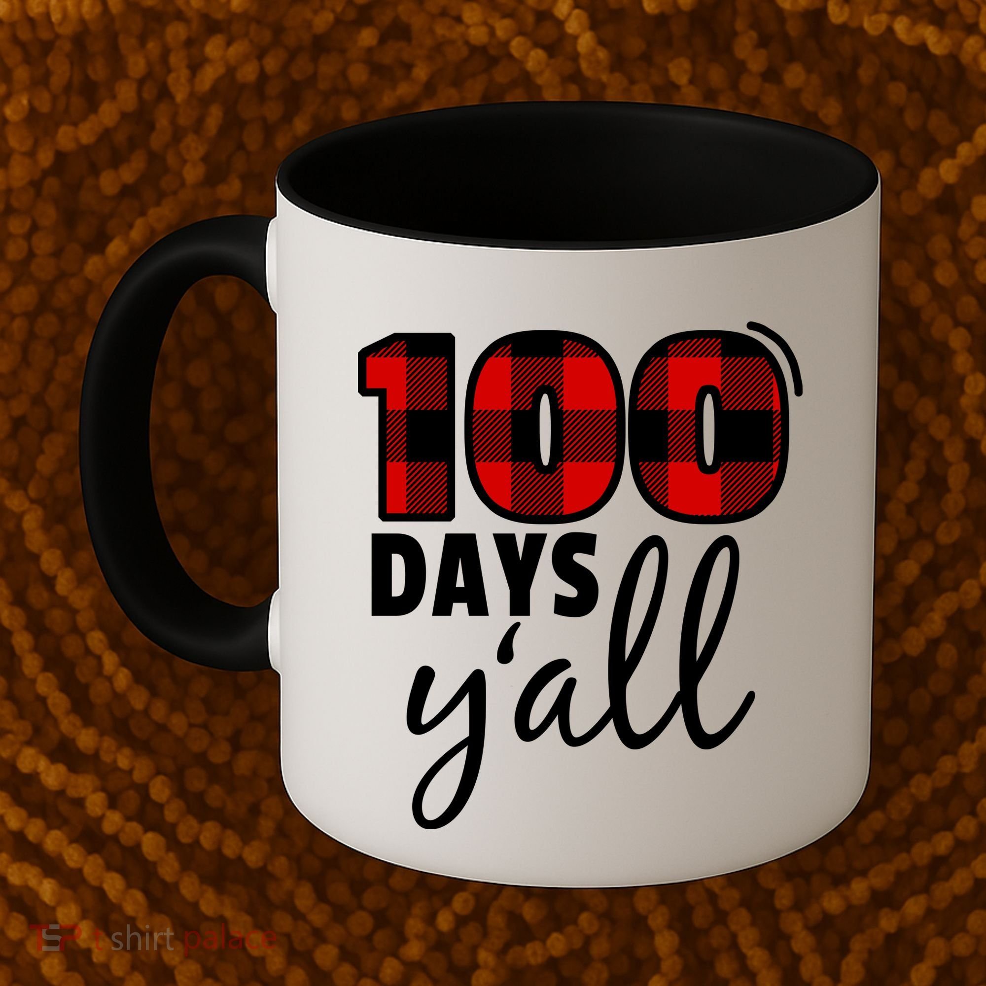 Plaid 100 Days Y'all Funny 100th Day Of School Coffee Mug