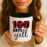 Plaid 100 Days Y'all Funny 100th Day Of School Coffee Mug thumb 3